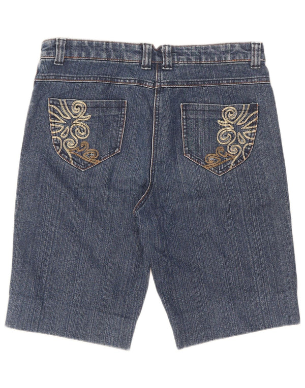 Shorts jeans feminino M&Co UK 12 médio W32 algodão azul