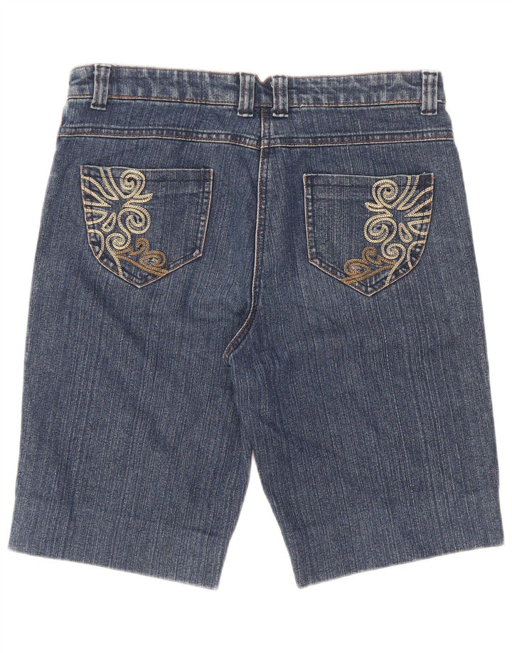 Shorts jeans feminino M&Co UK 12 médio W32 algodão azul