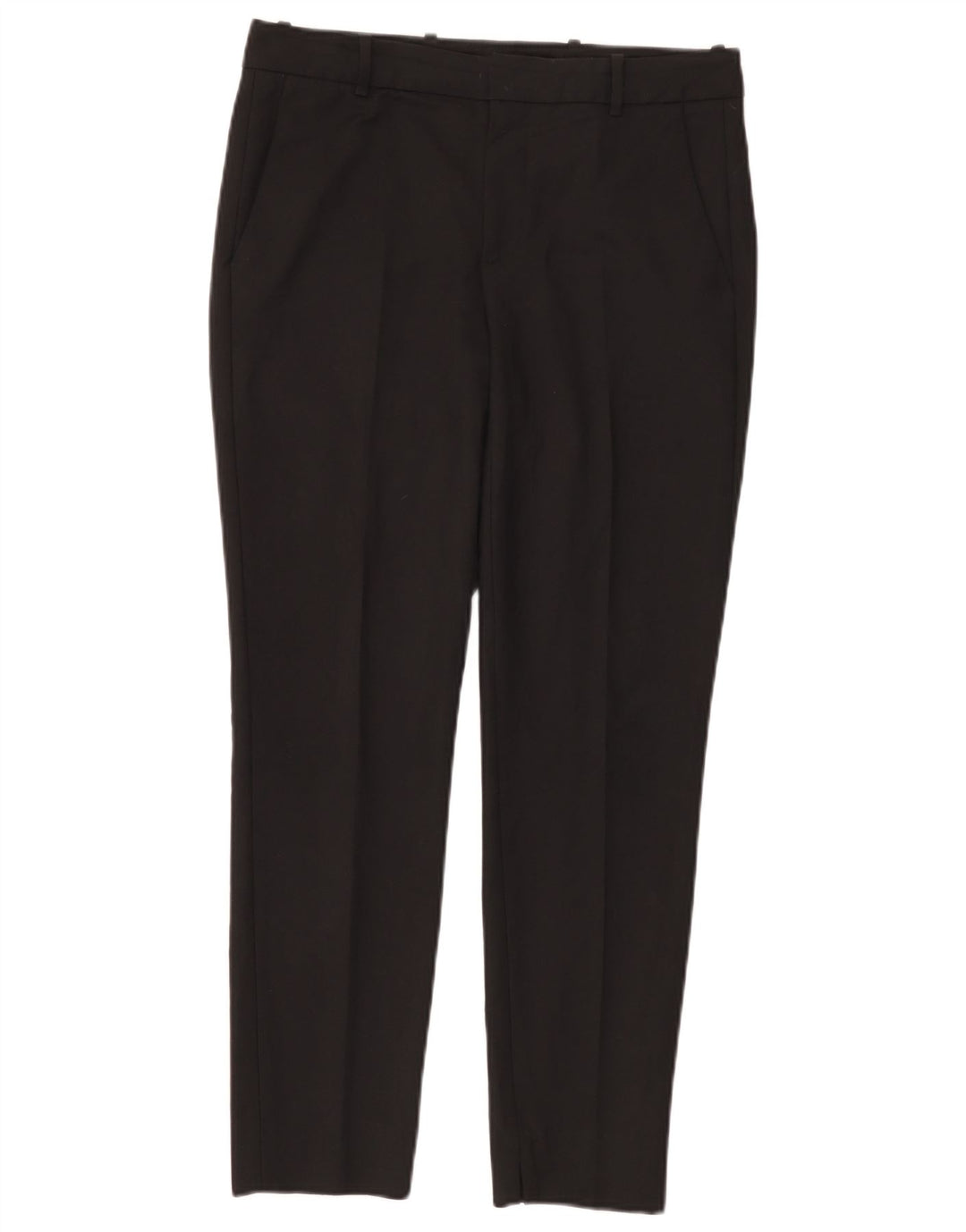 Calça feminina ZARA Slim Suit médio W28 L27 algodão preto
