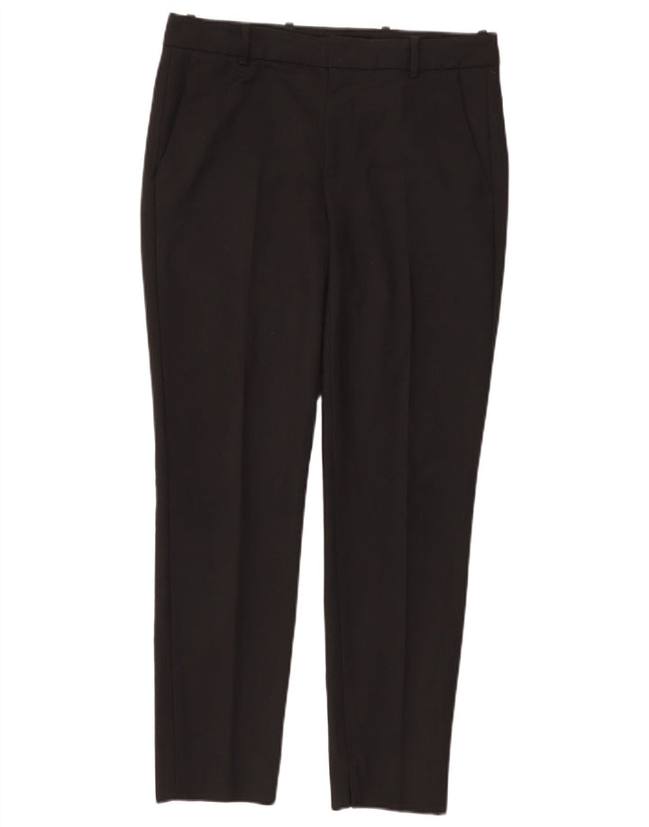 Calça feminina ZARA Slim Suit médio W28 L27 algodão preto