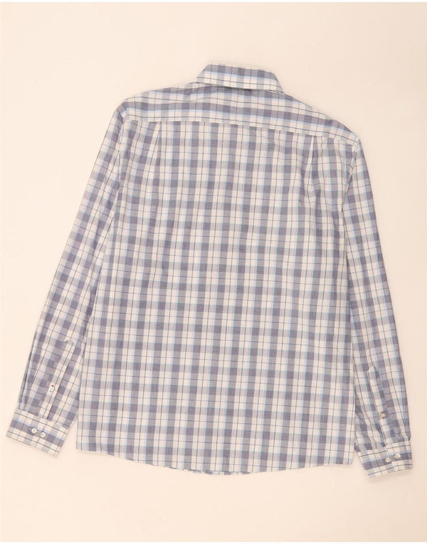 Camisa masculina Tommy Hilfiger tamanho 16 1/2 grande xadrez azul