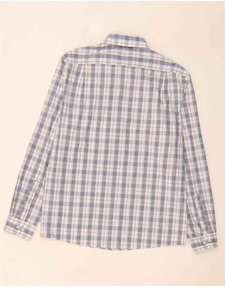 Camisa masculina Tommy Hilfiger tamanho 16 1/2 grande xadrez azul