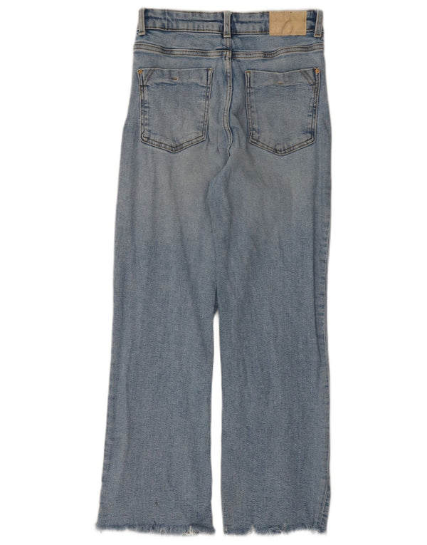 Calça jeans feminina Zara Bootcut EU 36 XS W26 L26 azul algodão