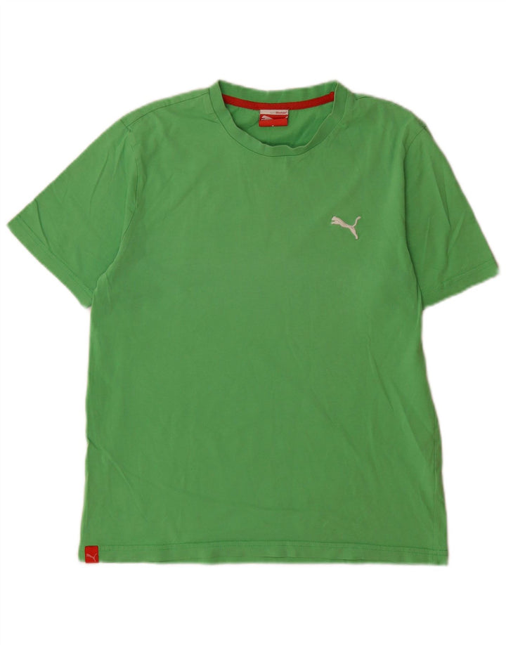 Puma Camiseta Masculina Top Pequeno Algodão Verde