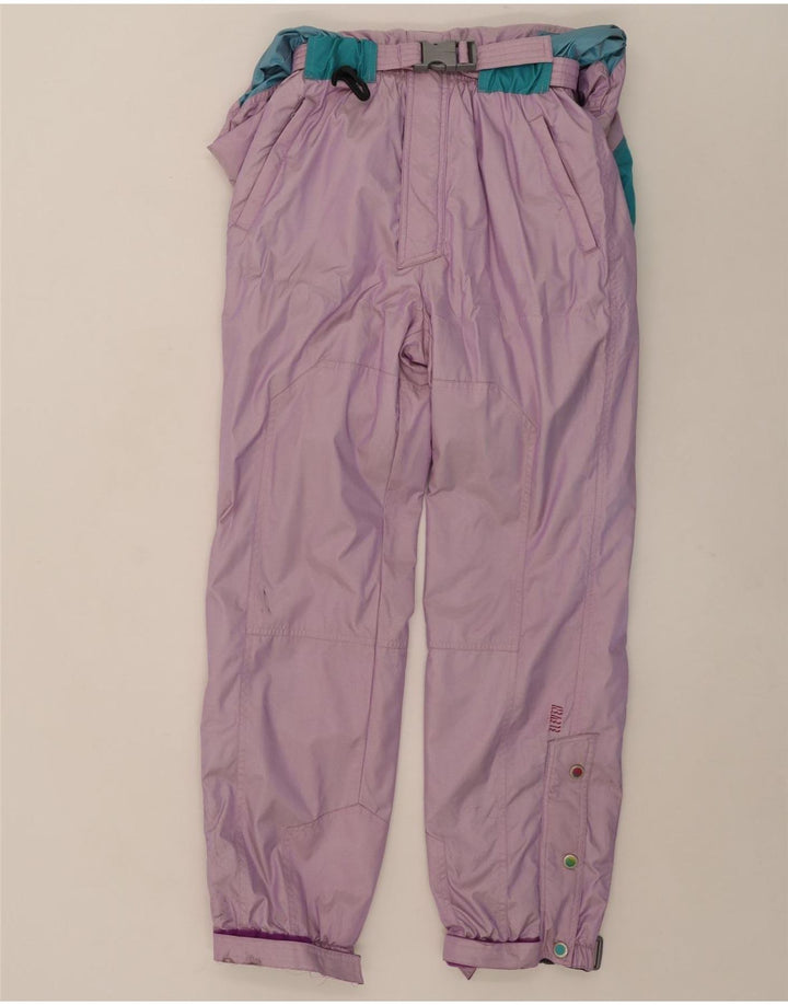 Macacão de esqui feminino vintage EU 38 bloco colorido médio multicolorido