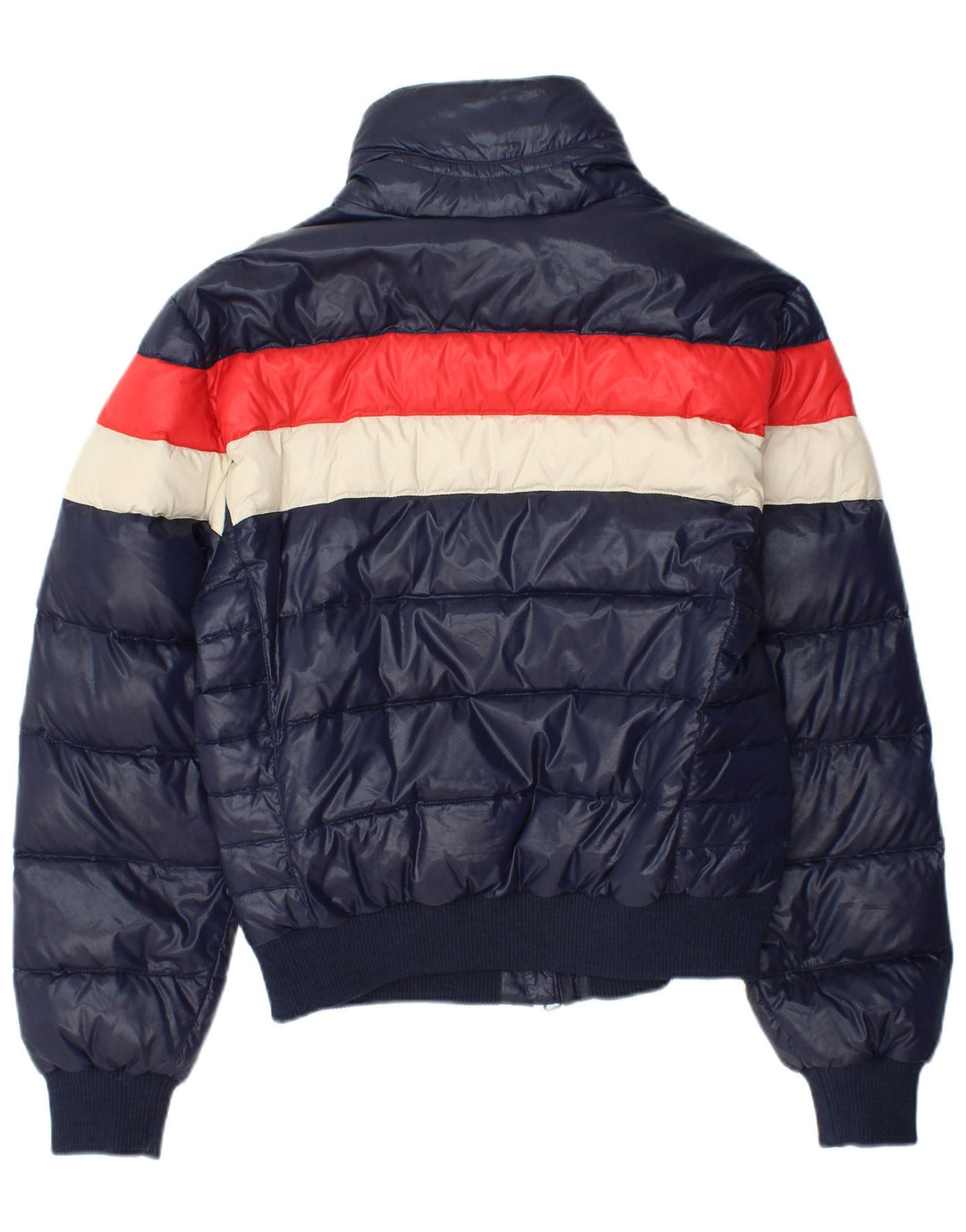 Jaqueta masculina Crust Bomber acolchoada Reino Unido 38 bloco colorido azul marinho médio
