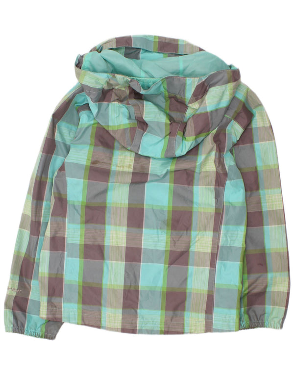 Jaqueta de chuva com capuz para meninas The North Face 5-6 anos XS verde xadrez