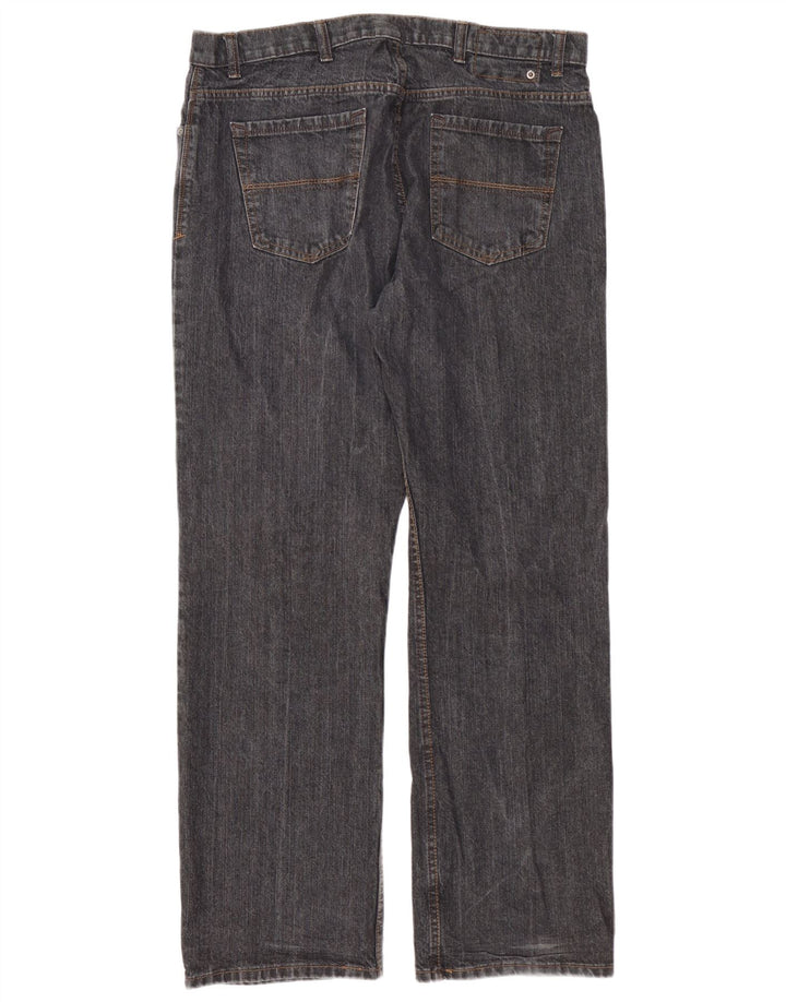 Marks & Spencer Masculino Blue Harbor Straight Straight Jeans W38 L31 Cinza