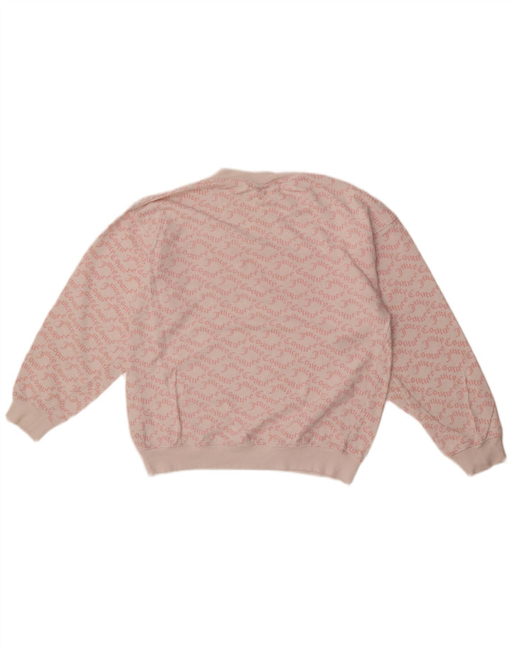 Moletom feminino Juicy Couture Jumper UK 14 médio branco colorblock