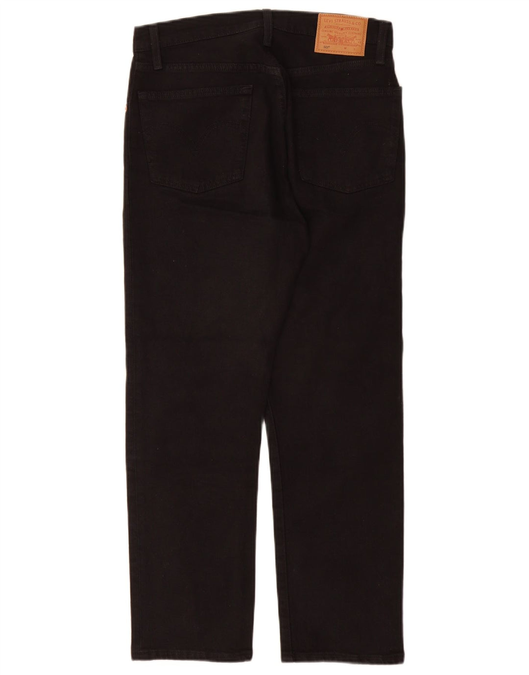 Calça jeans feminina Levi's 501 Straight W27 L26 algodão preto