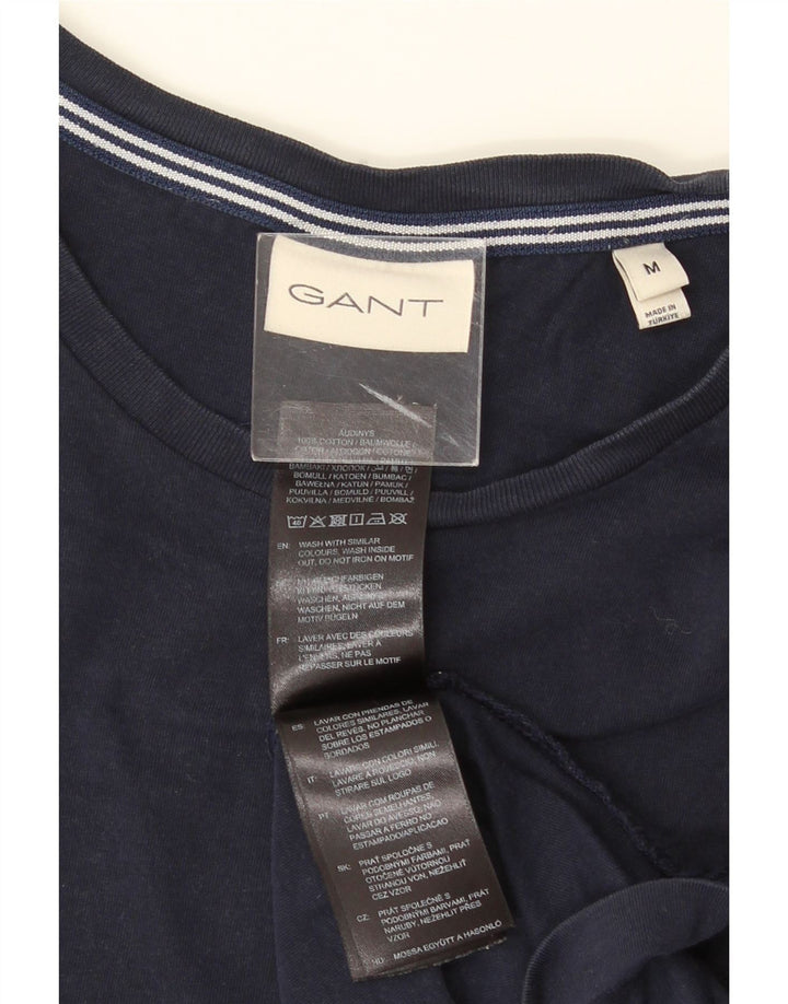 Camiseta masculina GANT de algodão azul marinho médio