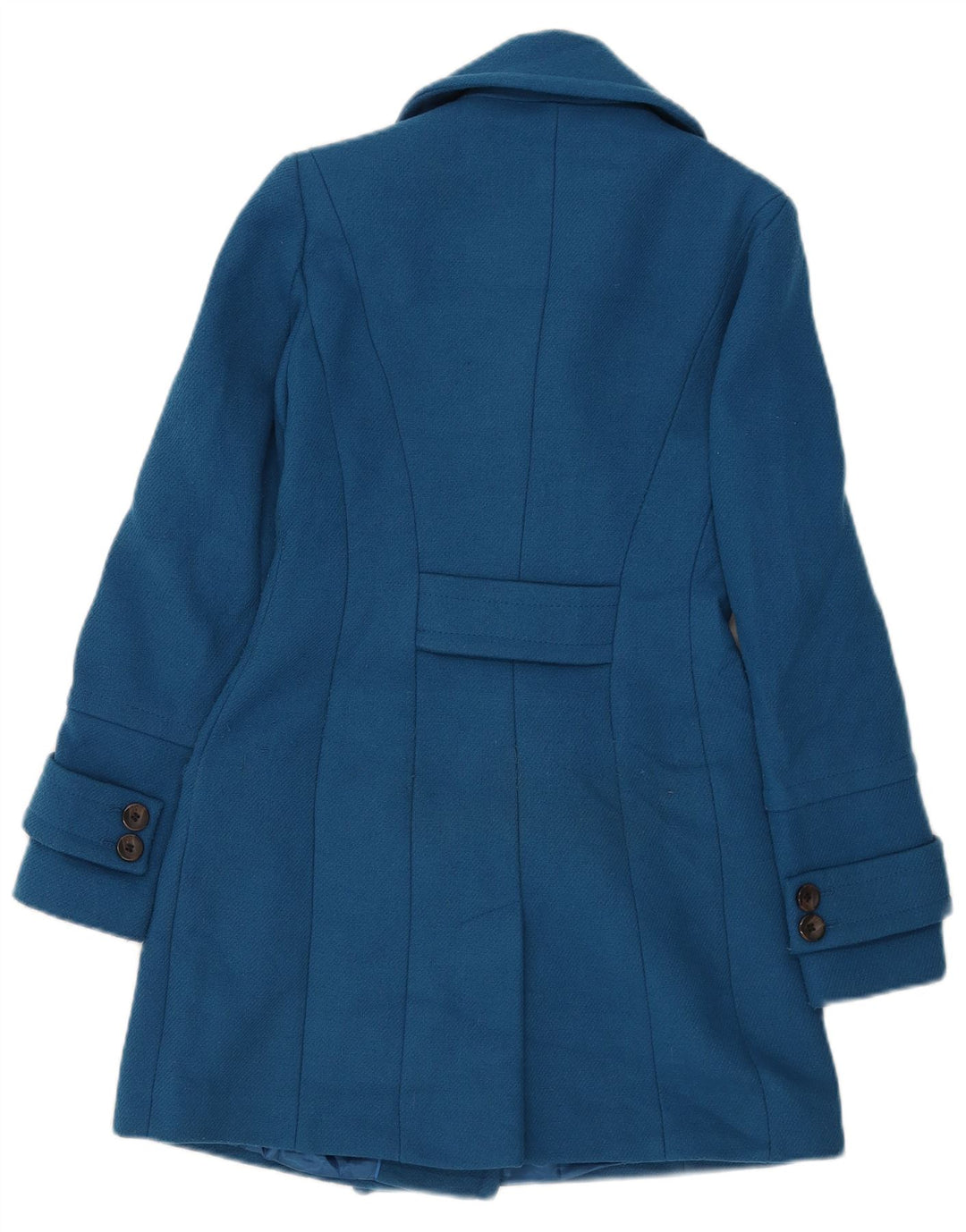 Casaco feminino Marks & Spencer com peito duplo UK 6 XS azul poliéster