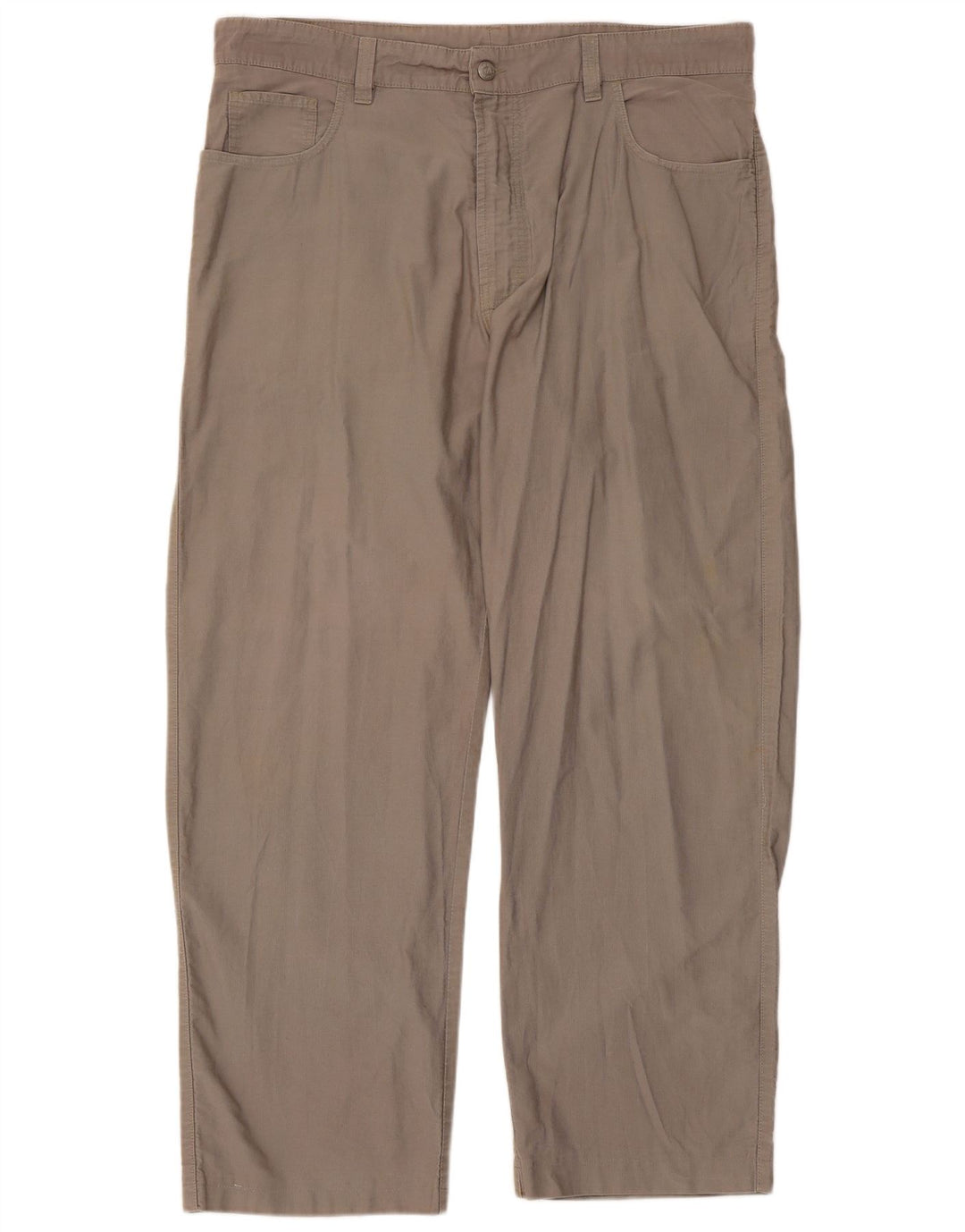 ERMENEGILDO ZEGNA Calça masculina reta casual W42 L30 algodão cinza