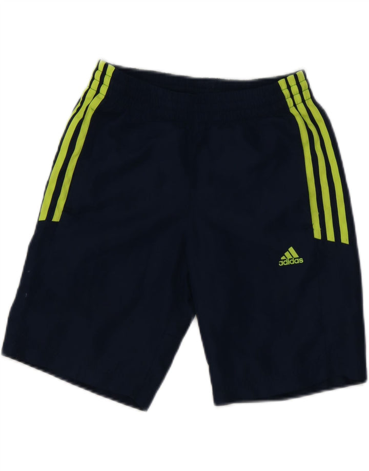 Shorts esportivos Adidas meninos 9-10 anos azul marinho poliéster