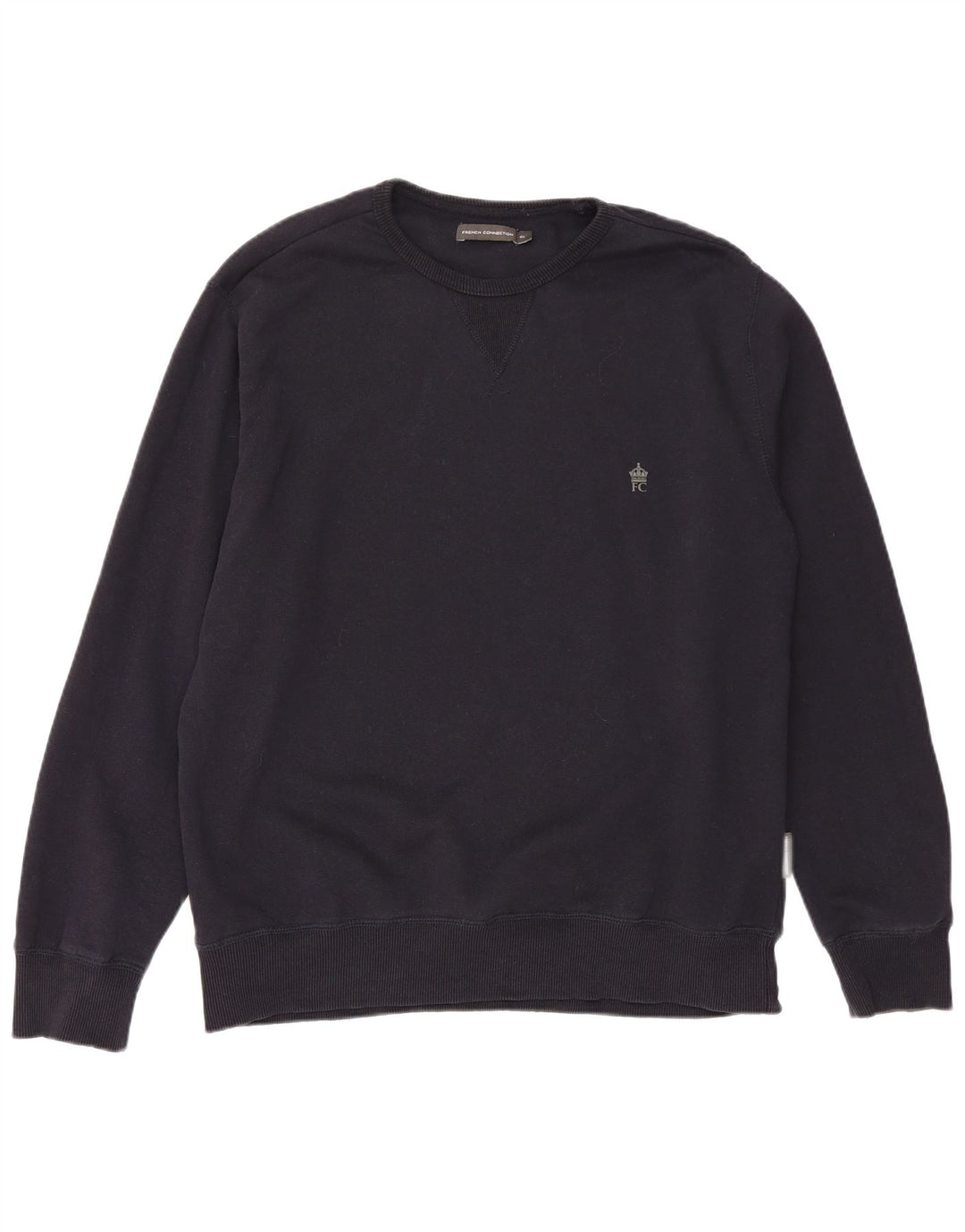 FRENCH CONNECTION Moletom masculino Jumper XL azul marinho algodão clássico