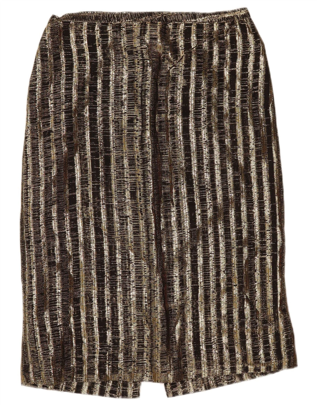 Conjunto de saia feminina vintage de 2 peças UK 14 médio W29 listrado marrom