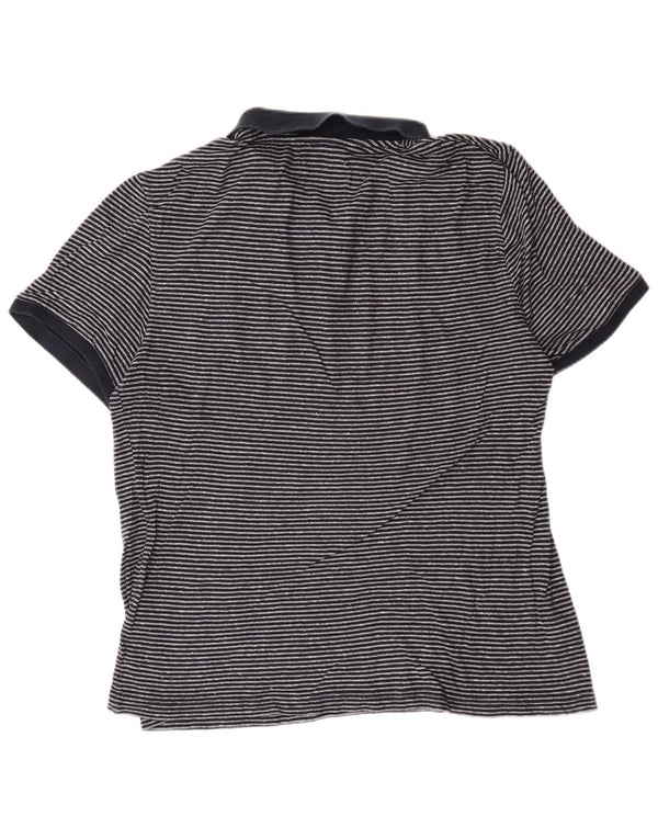 Camisa polo masculina Penguin XL azul marinho listrado algodão