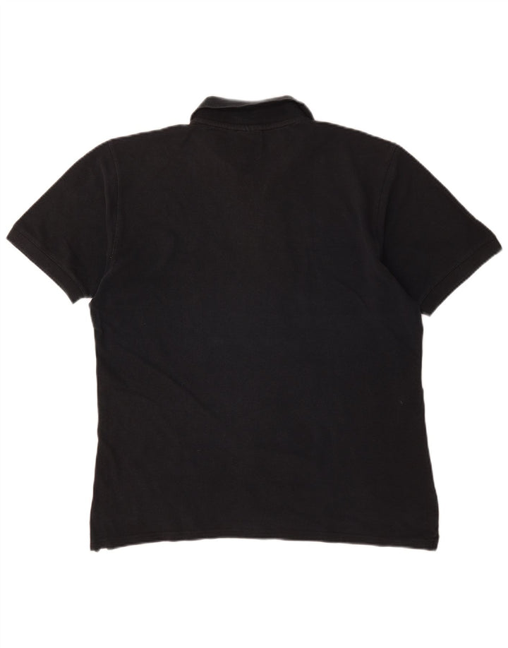 Camisa polo masculina Diadora médio algodão preto