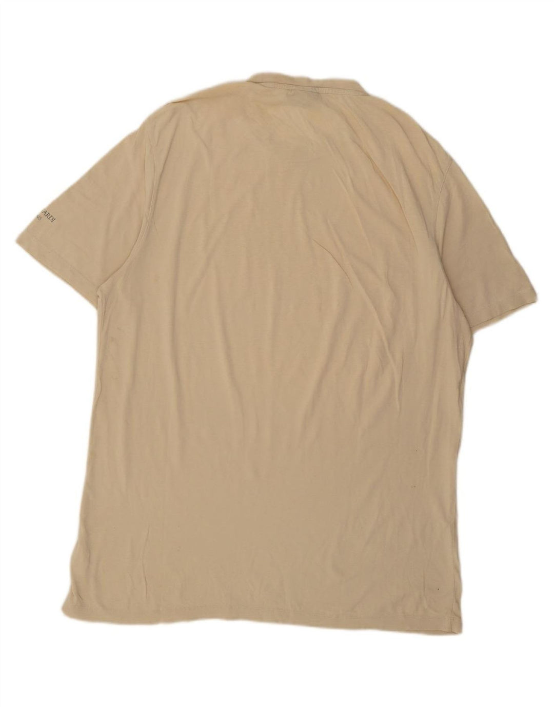 TRUSSARDI JEANS Camiseta masculina Top 2XL Algodão Bege