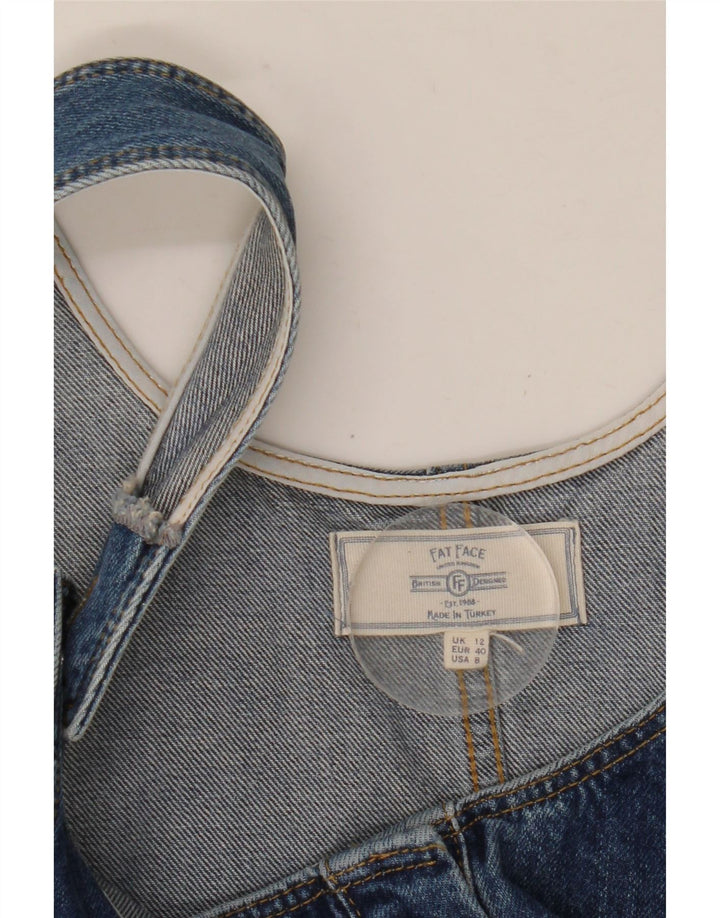 Vestido Dungaree Jeans Feminino Fat Face UK 12 Azul Médio