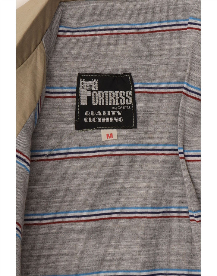 Jaqueta bomber masculina VINTAGE UK 38 bege médio