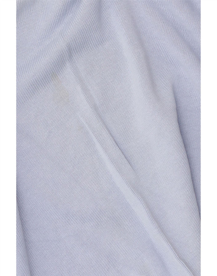 Suéter masculino Marks & Spencer Blue Harbor com decote em V, grande algodão azul