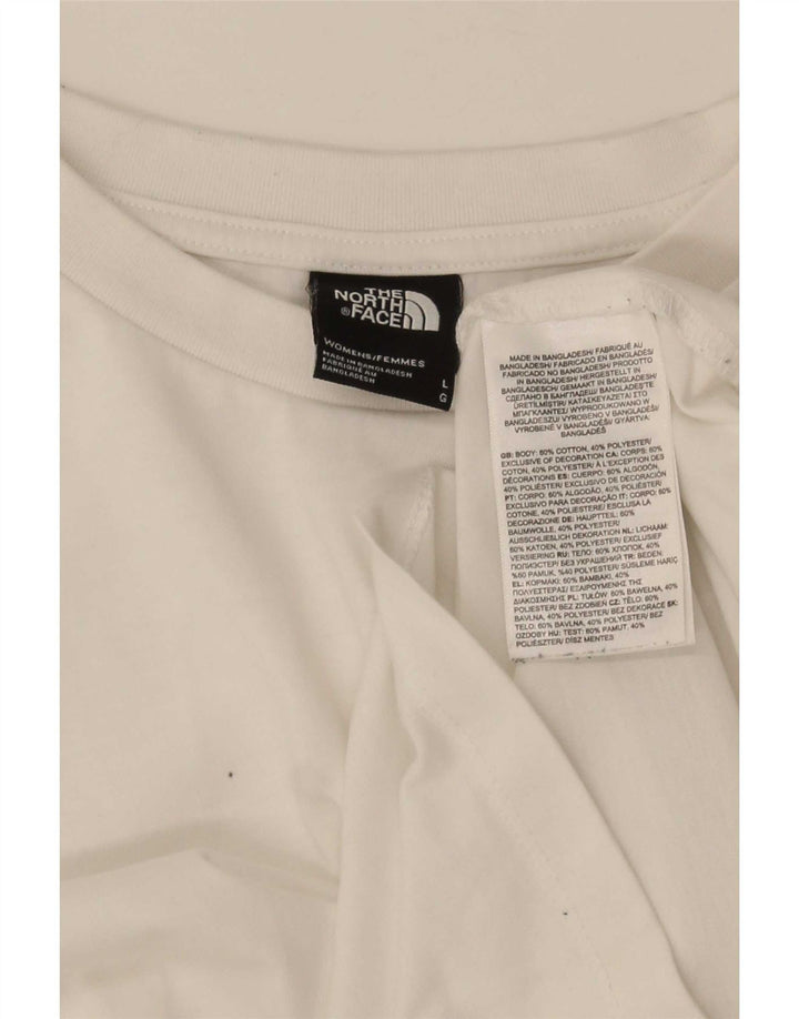 Camiseta gráfica masculina The North Face grande algodão branco