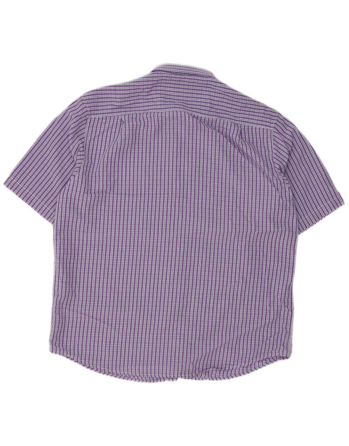 Camisa masculina de manga curta JAMES PRINGLE poliéster roxo grande de algodão