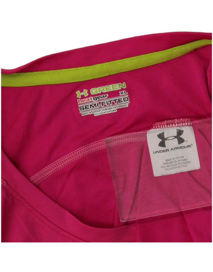 Colete feminino Under Armour Heat Gear Top UK 18 XL rosa poliéster