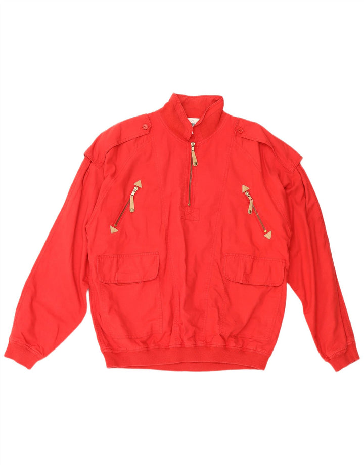 C&A Jaqueta masculina nova rápida militar anorak UE 48/50 algodão vermelho médio