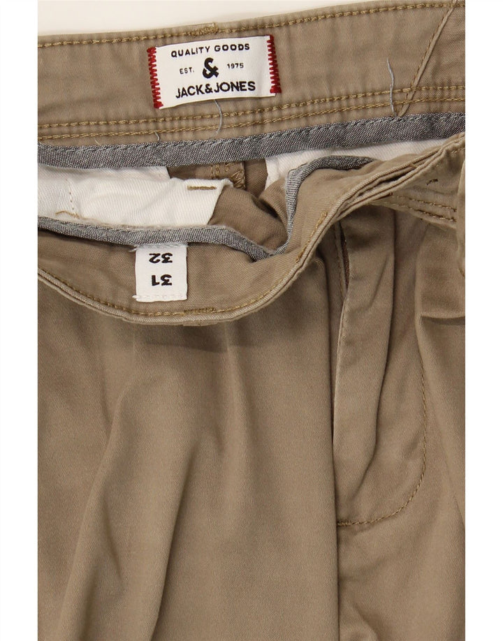 JACK & JONES Mens Slim Chino Trousers W31 L32 Beige Cotton Vintage Jack & Jones and Second-Hand Jack & Jones from Messina Hembry 