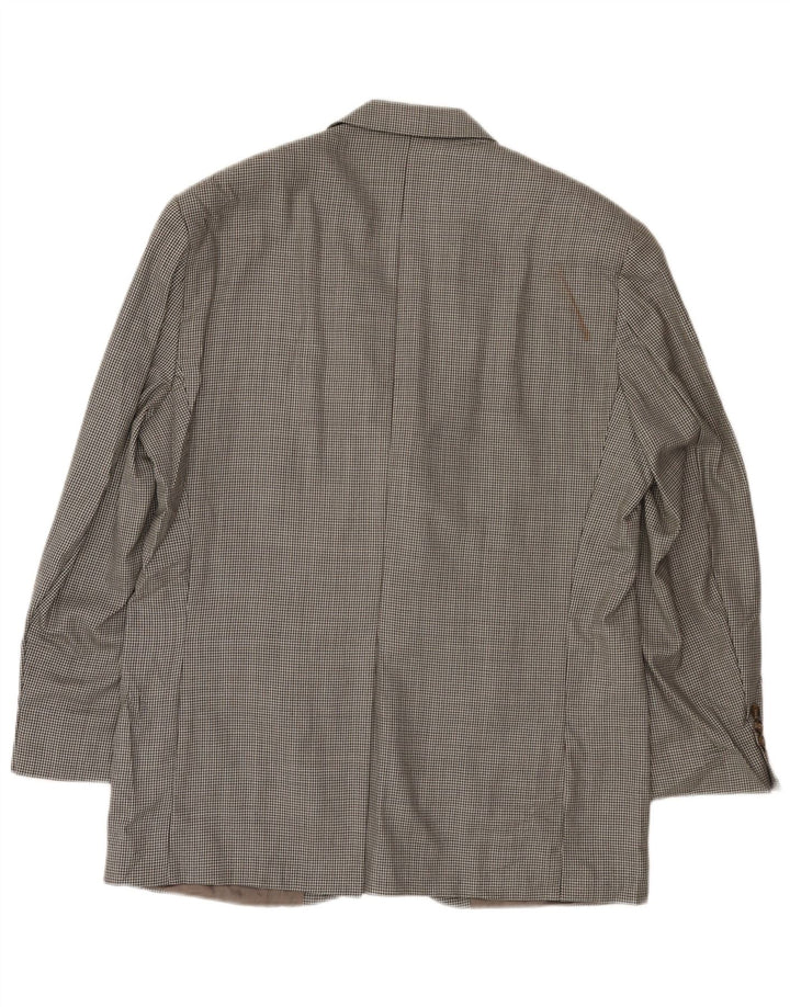 Jaqueta blazer masculina Ralph Lauren com 2 botões Reino Unido 42 grande cinza houndstooth