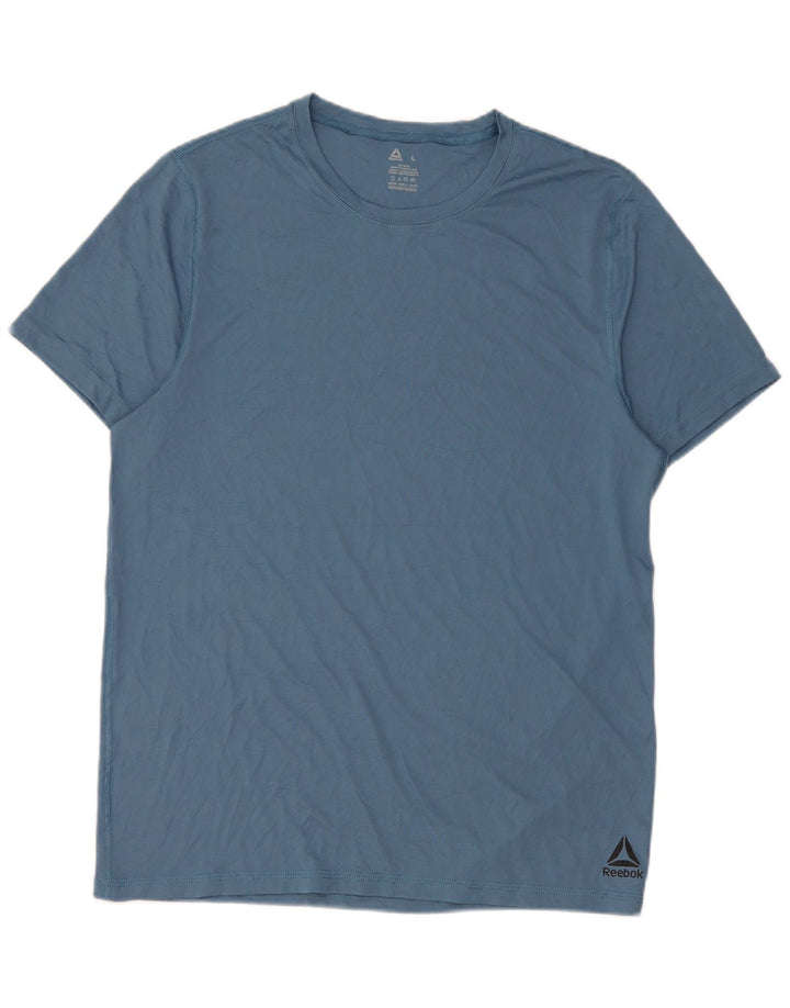 Camiseta masculina Reebok grande poliéster azul