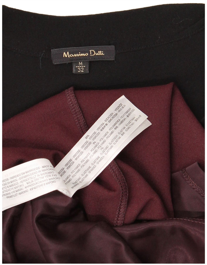 Vestido feminino MASSIMO DUTTI UK 12 médio preto colorblock