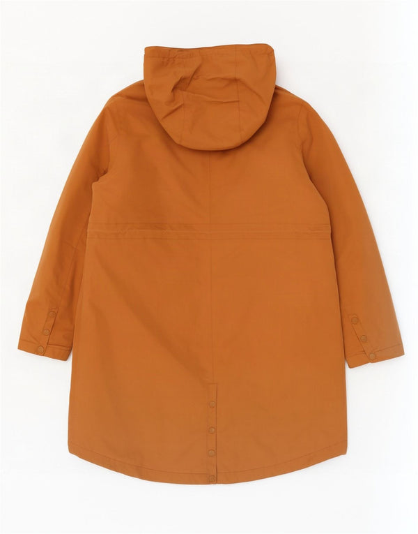 Capa de chuva Sherpa feminina com capuz Seasalt Cornwall Reino Unido 16 grande algodão marrom