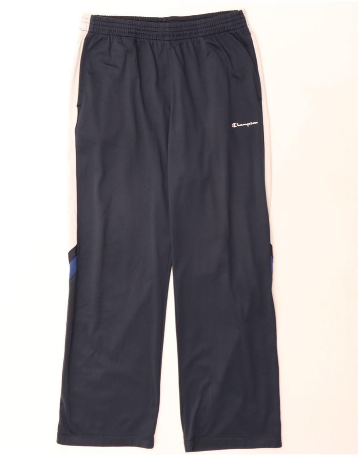 Calça de treino masculina Champion XL azul marinho colorblock poliéster