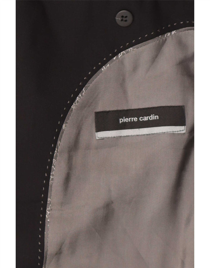 Jaqueta blazer masculina Pierre Cardin com 2 botões Reino Unido 38 lã preta média