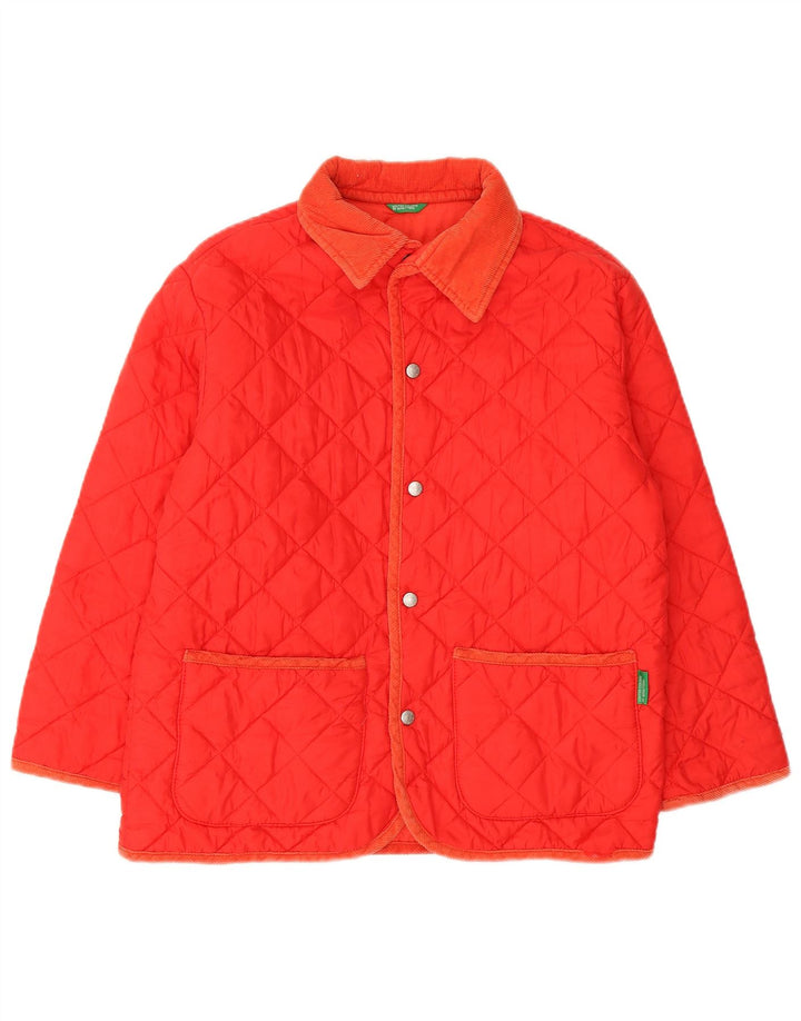Casaco acolchoado Benetton Boys 13-14 anos grande poliamida vermelha