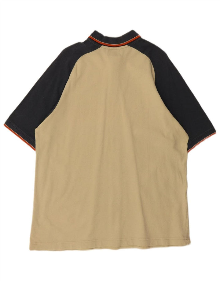 Camisa polo masculina KAPPA XL bege colorblock algodão