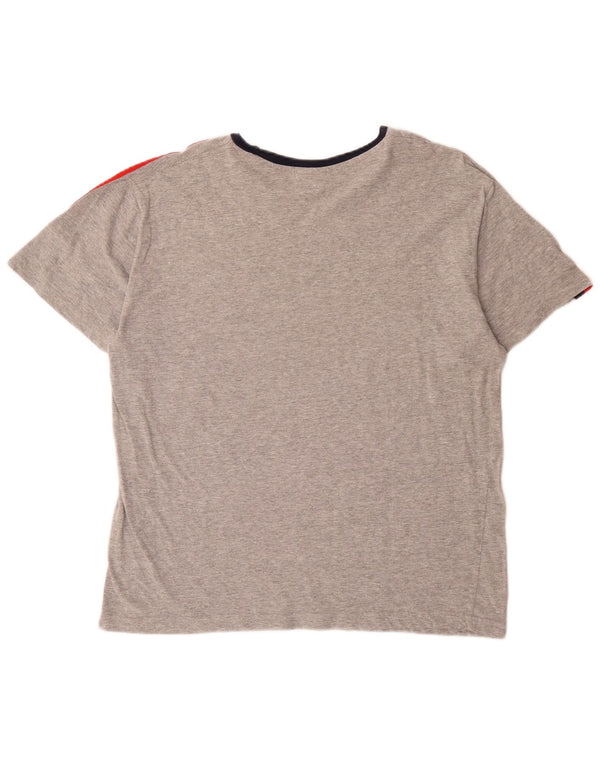 Camiseta masculina Lotto Top XL cinza colorblock algodão