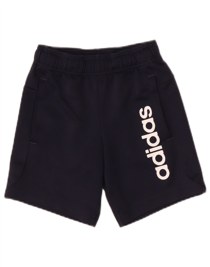 Shorts esportivos gráficos ADIDAS para meninos 7-8 anos azul marinho