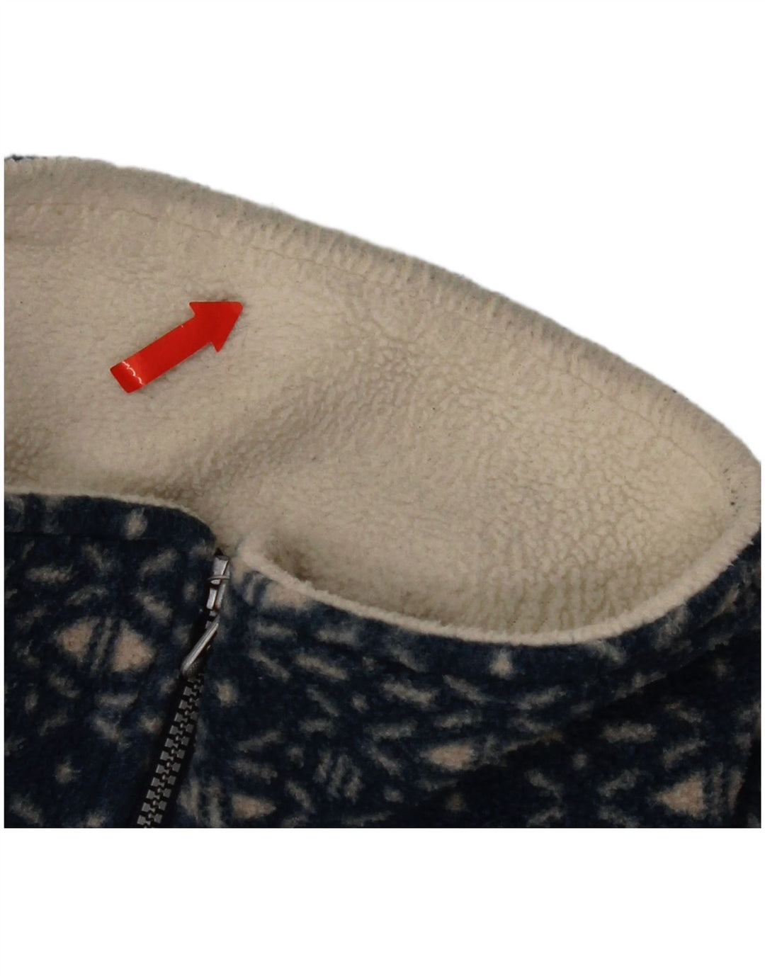 Suéter masculino de lã com zíper e gola Aesse médio branco Fair Isle