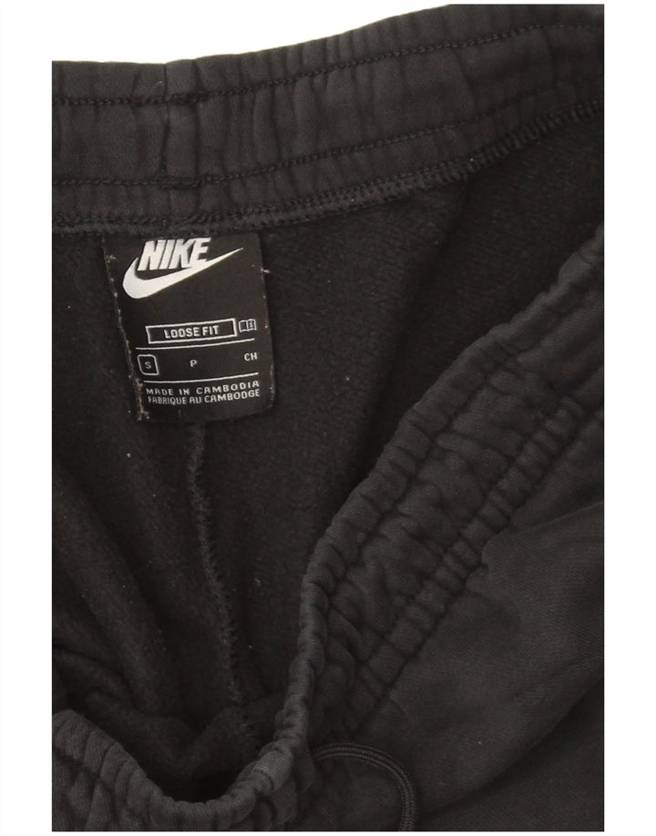 Nike masculino solto ajuste carga calças de treino joggers pequeno algodão preto