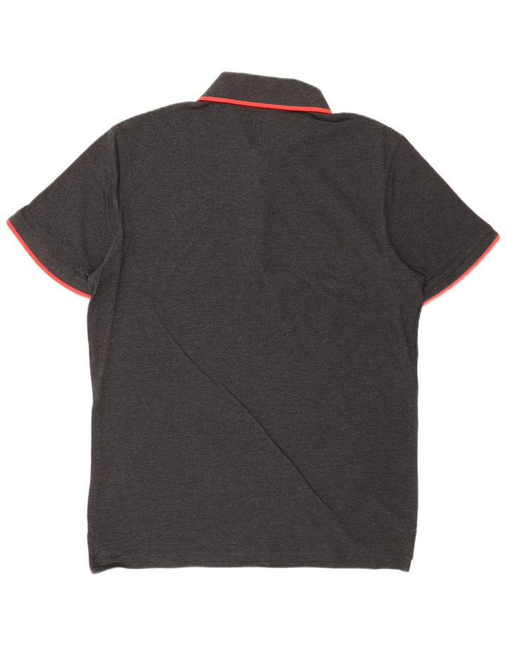 Camisa polo masculina PUMA algodão cinza médio
