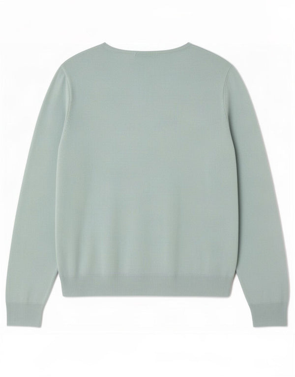 Suéter feminino Marks & Spencer com gola canoa Reino Unido 22 3XL acrílico turquesa