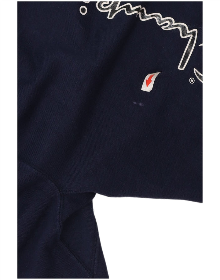 Shorts esportivos gráficos masculinos Champion médio algodão azul marinho