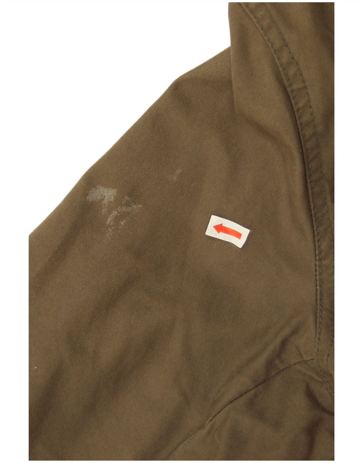 Jaqueta militar masculina Superdry UK 40 grande algodão cáqui