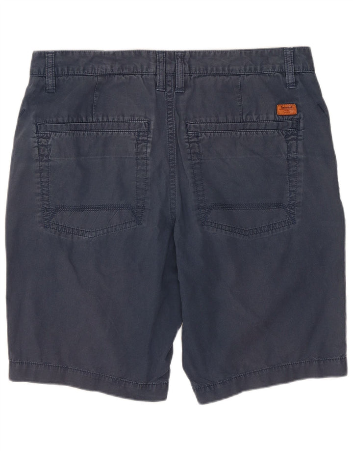 Shorts casuais masculinos Timberland W32 médio algodão azul marinho