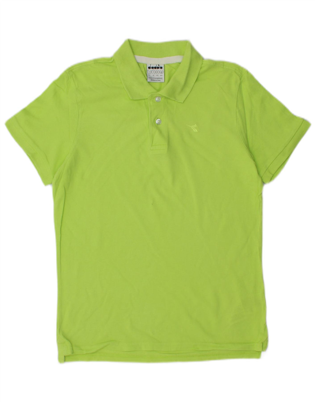Camisa polo masculina DIADORA pequena algodão verde