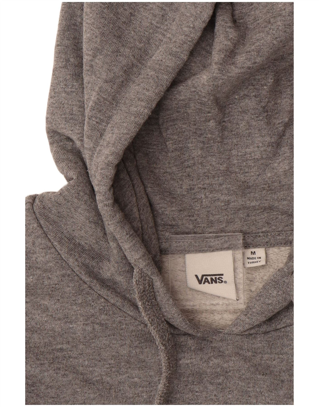 VANS feminino gráfico moletom com capuz UK 14 médio cinza algodão